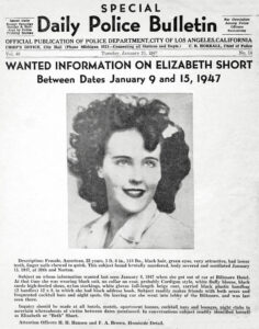 Elizabeth Short Police Bulletin