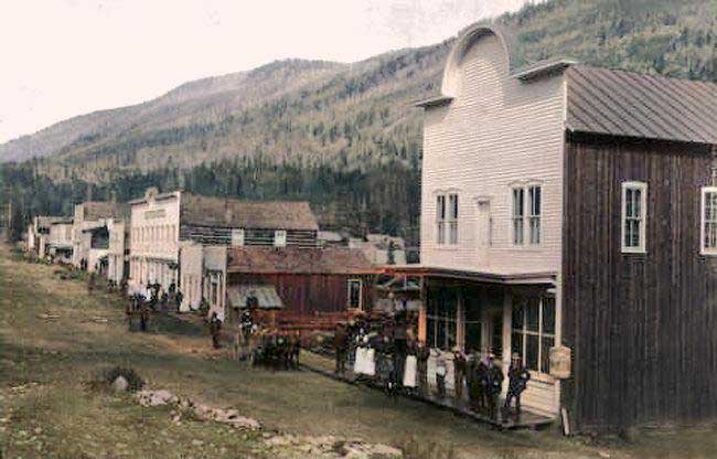St. Elmo, Colorado Main Street, about 1885, colorized. 