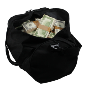 Cash in a bag