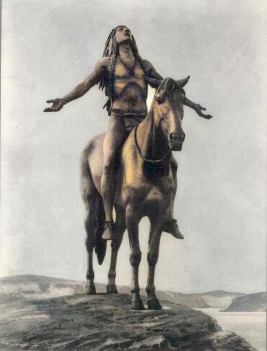 Appeal to the Great Spirit by the John Drescher Co, 1921. Touch of color by LOA.