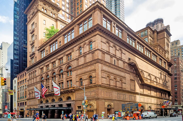Carnegie Hall in New York City, courtesy Wikipedia.