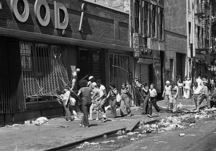 Blackout looting in New York City.