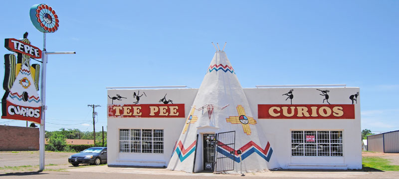 Teepee Curios in Tucumcari, New Mexico by Kathy Alexander.