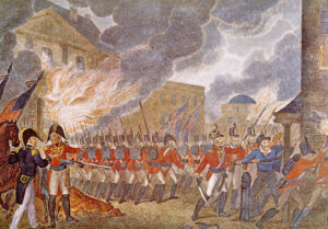 The British burning Washington, D.C. in 1814.