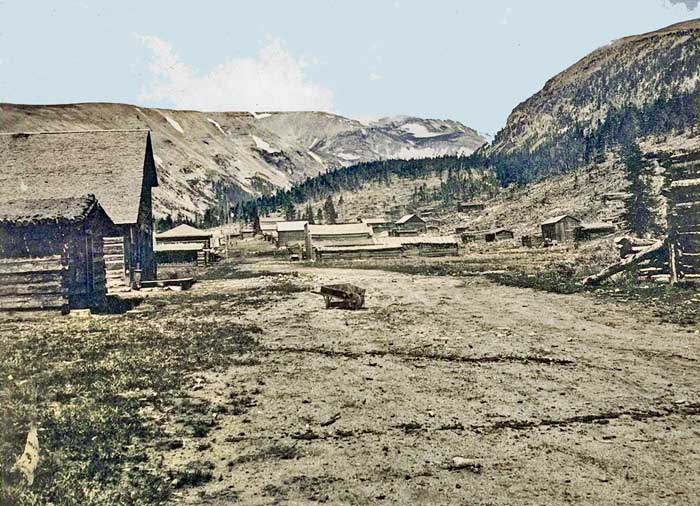 Buckskin Joe, Colorado, also known as Laurette, 1864. Colorized. 