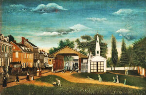 Market Square, Germantown, Pennsylvania by William Britton, 1820.