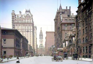 Broad Street in Philadelphia by Detroit Publishing, 1900.