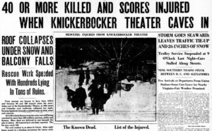 The Knickerbocker Theater Collapse, Washington, D.C.