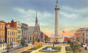 Baltimore was nicknamed Monument City in 1827.