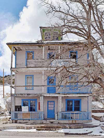 Old Mountain View Hotel in Pioche, Nevada by Kathy Alexander.