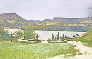 Powell Expedition at Green River, Wyoming before the start, 1871.