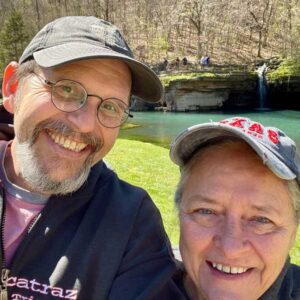 Dave & Kathy Alexander at the Glory Hole in Dogwood Canyon Nature Park, Missouri. 