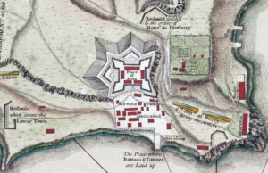 Fort Ticonderoga, New York Map, 1758.
