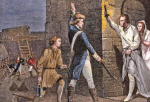 Patriot raid of Fort Ticonderoga, 1775.