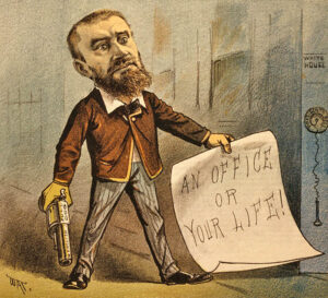Charles Guiteau political cartoon by Puck Magazine.