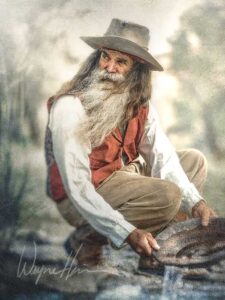 This rugged spirit artwork by Wayne Heim showcases frederic remington in a western cowboy art style.