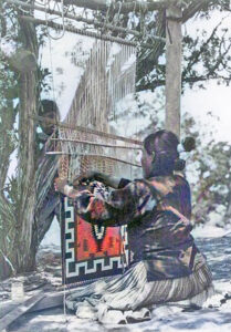 Navajo blanket weaver, Gallup, New Mexi