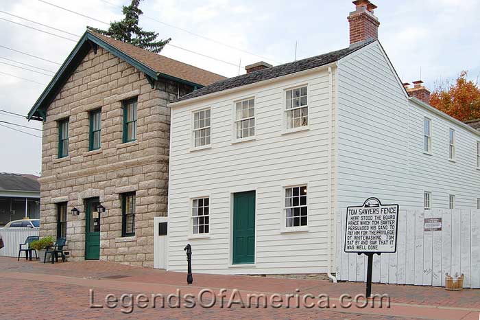 The Mark Twain home in Hannibal, Missouri. Photo by Kathy Alexander.
