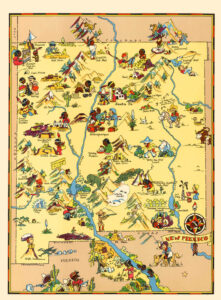 New Mexico Map by Gay Geography, 1935.