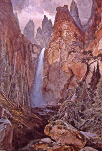 Tower Fall in Yellowstone by Thomas Moran.