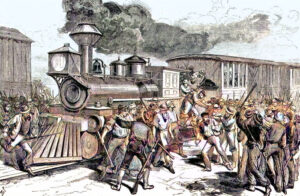 Great Strike of 1877 in Martinsburg, West Virginia.