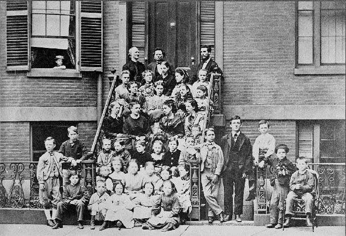 Alexander Graham Bell at the Pemberton Ave School for the Deaf, June 1871.