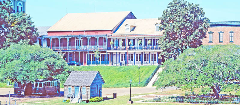 Front Street in Natchitoches, Louisiana.