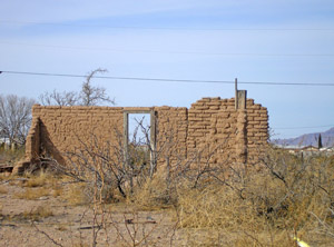Adobe ruins in Columbus, New Mexico by Kathy Alexander.