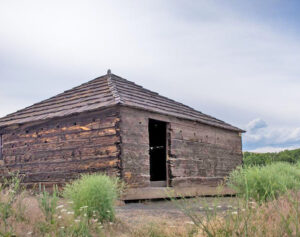 Fort Simcoe Blockhouse, by the Fort Simcoe Historical State Park.