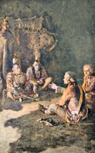 Paul Demeré and John Stuart meeting with the Cherokee at Chota. Paul Demeré and John Stuart meeting with the Cherokee at Chota.